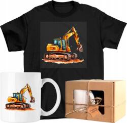  Bögre szett Póló kotrógép építőipari járművek Kész Ajándék Xs (AP5.014.XS)