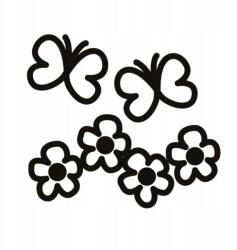  Autós matrica virágok és pillangók