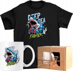  Bögre szett Póló Cápa Edzőterem Sport 2 Kész Ajándék 104 (AP45.171.104)