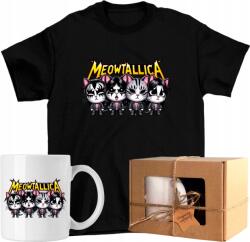  Póló szett Cica bögre vicces rock metallica 2 Kész Ajándék