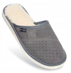 PanSzew Férfi Bőr Papucs Meleg Bélelt Hegyi Stílusú 40-46 PanSzew (Kapcie Męskie Ciepłe Pantofle Skórzane 3)