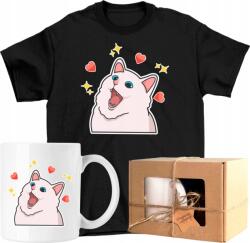  Bögre szett Póló Cica Vicces Mem Love 2 Kész Ajándék 152 (AP56.19.152)