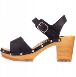 PanSzew Női Bőr Klumpák, Magassarkú Papucs Szandál 35-41 PanSzew (Klapki Buty Oryginalne Skórzane Trepy)