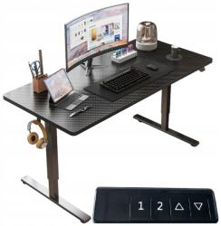 Muvu Elektromos emelhető íróasztal fekete 160 cm Állítható Modern 72-118 cm (Biurko Elektryczne Regulowane 160x60cm)