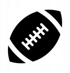  Autós matrica rögbi labda 10cm x 15cm