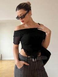 Shein EC42313 Shein Aszimmetrikus Top, Vállatlan (18) Xs