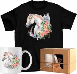  Póló szett Bögre Ló Művészet Virágok 06 Kész Ajándék