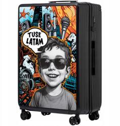 Wings XXL utazó bőrönd 4 keréken nagy csomag a repülőgéphez tágas Wings (CS-BNT01-L-BLACK-T3)