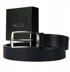 Arucce Férfi Széles Öv Nadrágöv 100-AS Fekete Természetes Bőr (AMB-249)
