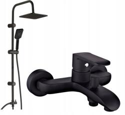 INVENA Siros Kádtöltő Csaptelep Esőztető Fekete (BERG + BW-90-004)