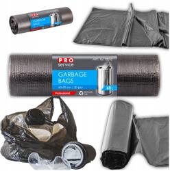 PAKO 60 literes szemeteszsákok Hdpe fekete Pro Service átlátszatlan 60x70 cm 20 db (Worki 60l Na Śmieci HDPE Pro 60x70 20szt)