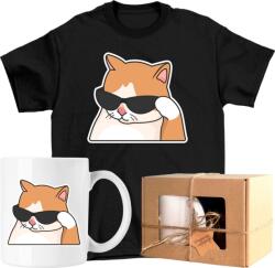  Bögre szett Póló Cica Vicces Mém 23 Kész Ajándék Xs (AP56.2.XS)