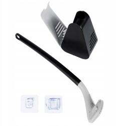 Rodeno Wc Kefe Fekete Szilikon Fürdőszobai Fali/Álló Modern (ROD0089)