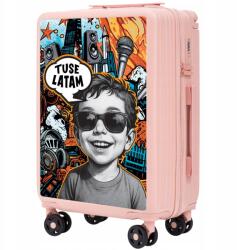 Wings Kabinbőrönd kis kézipoggyász repülőgéphez 4 keréken kemény Wings (CS-BNT01-S-PINK-T3)