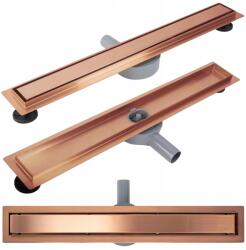 Rea Lineáris lefolyó 70 cm Neox Pro Alacsony Forgatható Csiszolt Acél Réz (REA-G4801)