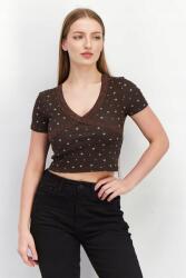 Jennyfer FC36309 Jennyfer Virágmintás Csipke Rövid Ujjú Felső (16) Xs