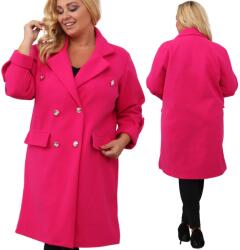  Női klasszikus kabát Plus Size fukszia