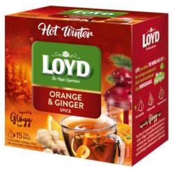 LOYD HOT WINTER piramis filteres tea narancs-gyömbér (PUNCS) ízű (15x3g)