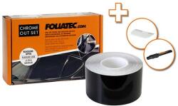 Foliatec Set mascare trimuri cromate 5cm x 15m, negru lucios, FOLIATEC Chrome Out Set (34140)