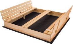  Homokozó padokkal 160cm + fedőlap + agrotextília SUN (PS160)