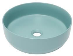 SAT Mosdó lapra SAT Infinitio 39x39 cm zöld színben matt felülettel csaptelep nyílás nélkül SATINF3939LGEM (C333-112DMLG)