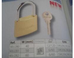 TOP TOOLS LAKAT 50 MM TOP TOOLS 90U281 HOSSZÚ KENGYELES 2 KULCCSAL BLISZTEREN (90u281)