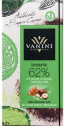 VANINI Étcsokoládé mogyoróval, karamelldarabokkal és sóval 100g