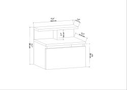 AGK Éjjeliszekrény Alice - Antracit (322RTC1607)