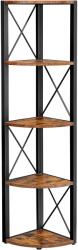 VASAGLE 5 szintes sarokpolc 160x30x30 cm barna és fekete színben (LLS805B01)