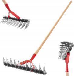 Kadax Aerator Kézi Talajlazító Egyoldalas Erős Nyéllel (K689)