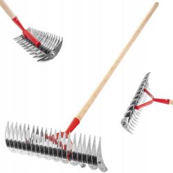 Kadax Aerator Kézi Talajlazító Kétoldalas Fém Areator Nyéllel (K690)