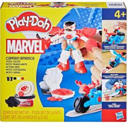Hasbro Play-Doh: Marvel Amerika Kapitány Moto Slicer játékszett (G0555)
