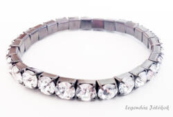 Xuxa Strasszos gumis fém bizsu karkötő