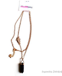 Xuxa Arany színű fém bizsu nyaklánc Holdkő medállal