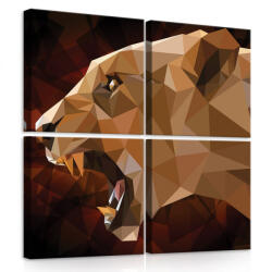 Consalnet Vászonkép 4 darabos, Oroszlán 50x50 cm méretben (C5-11557S20)