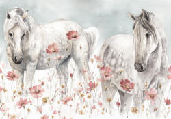 Consalnet Lovak virágokkal - Wild Horses III, Lisa Audit poszter, fotótapéta (400 x 280 cm) (C1-14918VX8)
