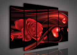 Consalnet Vászonkép, 5 darabos Rózsa 150x100 cm méretben (C5-282S12)