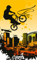 Dimex BICYCLE fotótapéta, poszter, vlies alapanyag, 150x250 cm (MS-2-0326)