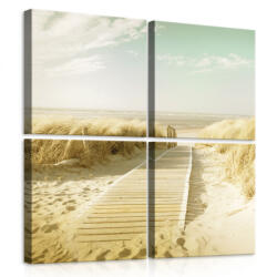 Consalnet Vászonkép 4 darabos, Út a tengerpartra 50x50 cm méretben (C5-11600S20)
