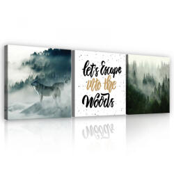 Consalnet Vászonkép 3 darabos, Into the Woods, 3 db 25x25 cm méret (C5-13641S13)
