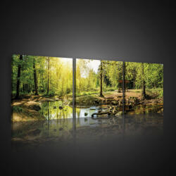 Consalnet Vászonkép 3 darabos, Erdei patak, 3 db 25x25 cm méret (C5-10508S13)