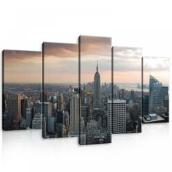 Consalnet Vászonkép 5 darabos, New York 100x60 cm méretben (C5-10149S17)