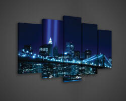 Consalnet Vászonkép 5 darabos, Brookly Bridge 100x60 cm méretben (C5-179S17)