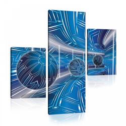 Consalnet Vászonkép 3 darabos, 3D Absztrakt 130x80 cm méretben (C5-10076S16)