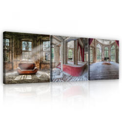 Consalnet Vászonkép 3 darabos, Elhagyatott épület, 3 db 25x25 cm méret (C5-11999S13)