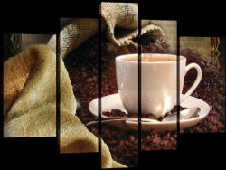 Consalnet Vászonkép, 5 darabos, Csésze kávé 170x100 cm méretben (C5-20225S4A)