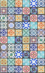 Dimex VINTAGE TILES fotótapéta, poszter, vlies alapanyag, 150x250 cm (MS-2-0276)