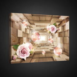 Consalnet Vászonkép, Alagút virágokkal, 80x60 cm méretben (C5-2357O6)