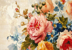 Consalnet Nagy színes virágok és bimbók poszter, fotótapéta, Vlies (368 x 254 cm) (C1-15319V8)