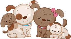 Dimex Vlies Fotótapéta - Family of Dogs - 375x250 cm (MS-5-1424)